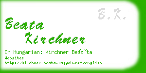 beata kirchner business card